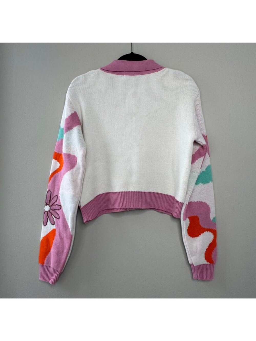 POWERPUFF GIRLS x SKINNYDIP Cropped Cardigan Womens M Retro Cartoon Rare HTF Y2K - Picture 2 of 7